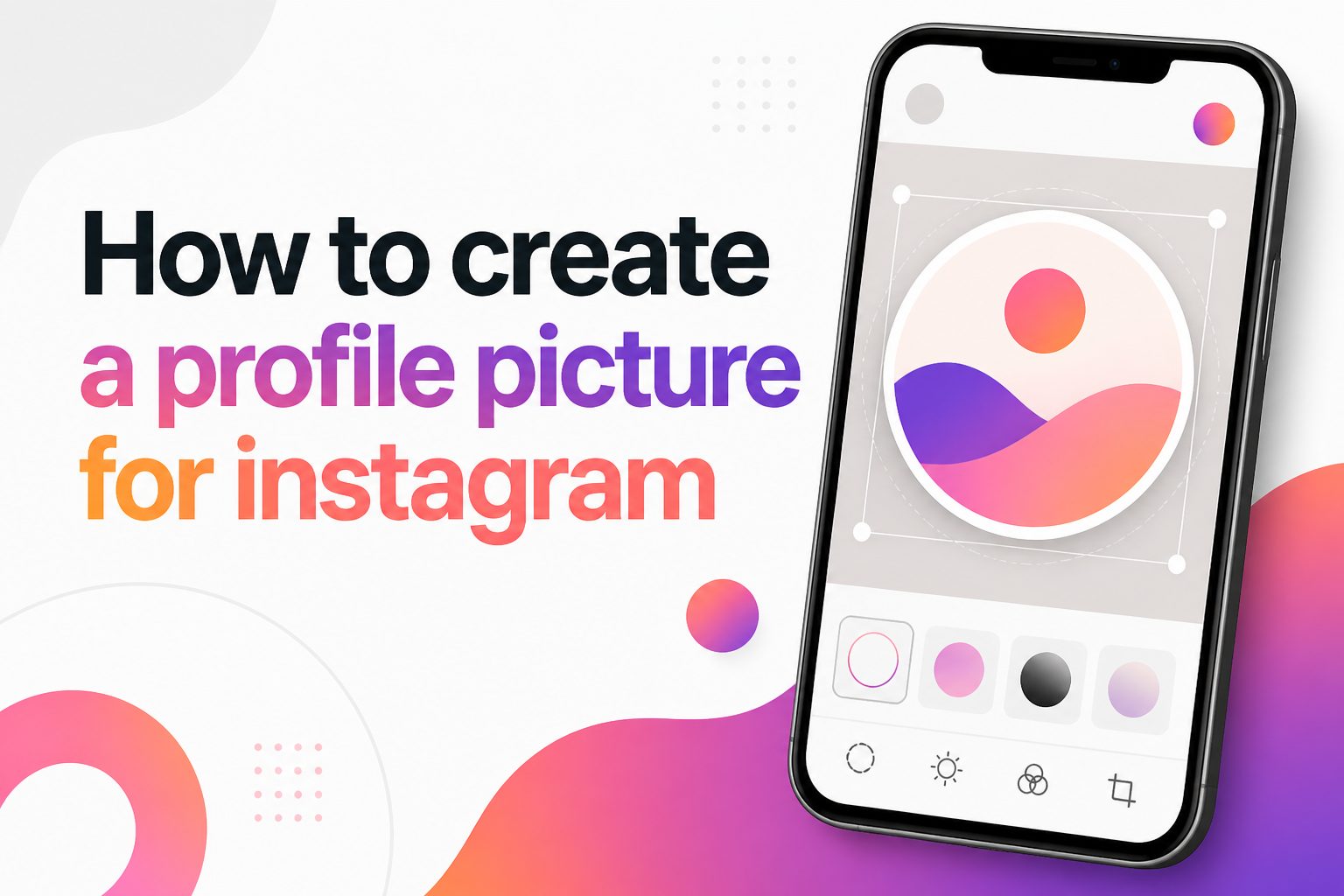 Full-size profile picture upload preview on a smartphone