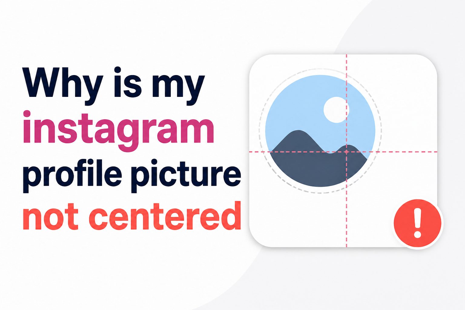 Instagram profile picture preview showing an off-center face in the circular crop